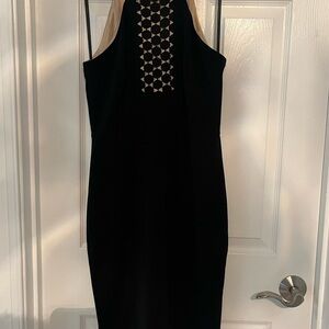 Laundry By Shelli Segal Black Sheath Halter Dress